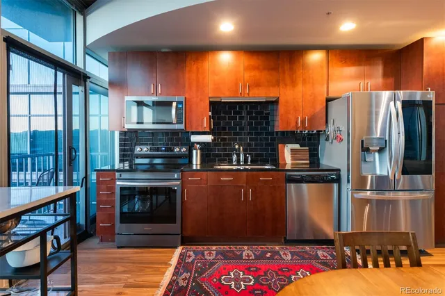 a view of a city with tall buildings