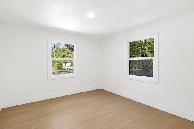 an empty room with a window