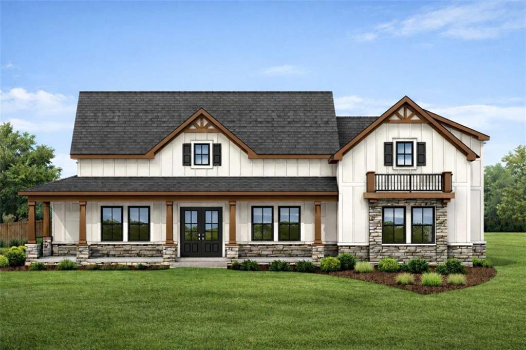 10040 Lakeview Parkway Villa Rica, GA 30180 - Photo 1 of 7 front view of a house with a yard