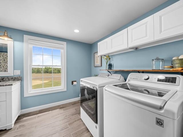 8294 North Leaf River Road Leaf River, IL 61047 - Photo 22 of 56 a utility room with dryer and washer