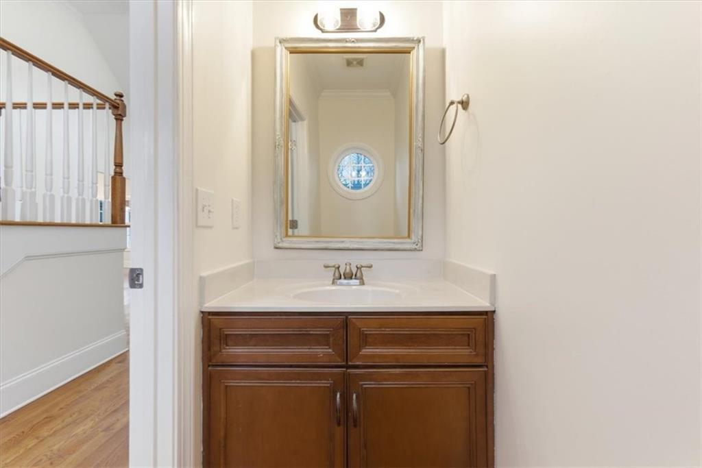 16 Quarter Horse Drive Northwest Rome, GA 30165 - Photo 31 of 51 a bathroom with a granite countertop sink and a mirror