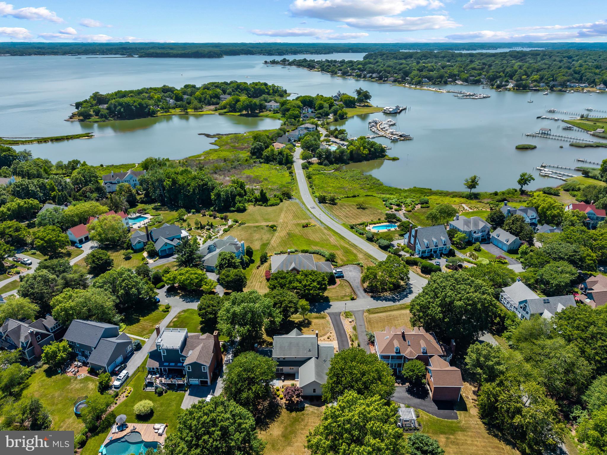 3403 Hidden River View Road Annapolis, MD 21403 - Photo 38 of 50 an aerial view of a houses with a lake view