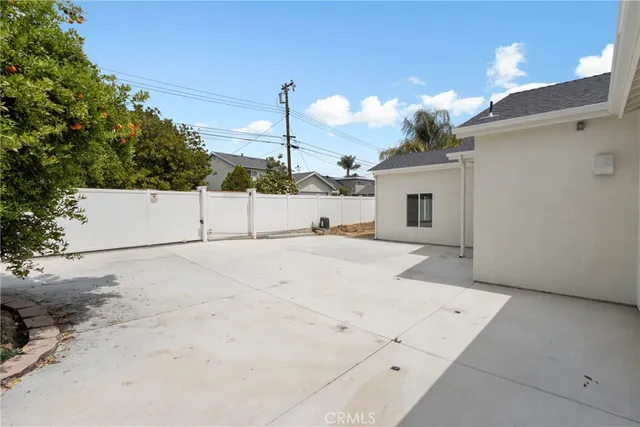 a view of a terrace with a bench