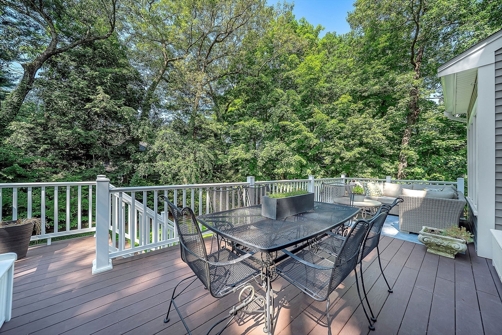 24 Summit Road Wellesley, MA 02482 - Photo 26 of 27 a view of balcony with furniture and wooden deck