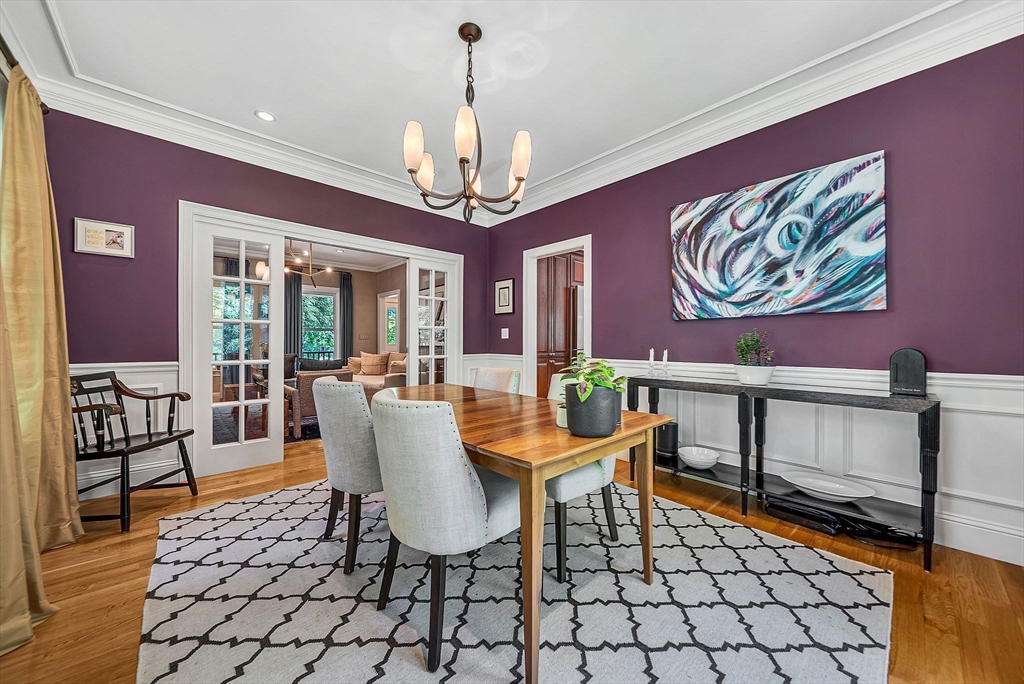 24 Summit Road Wellesley, MA 02482 - Photo 5 of 27 a view of a dining room with furniture wooden floor and chandelier