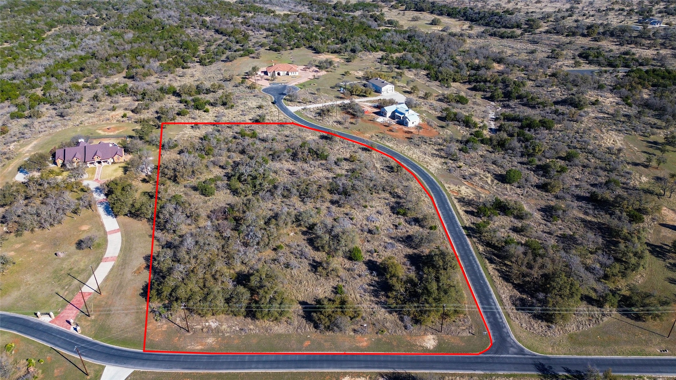 AERIAL - LOT 20 COMANCHE RIDGE - LOT OUTLINE