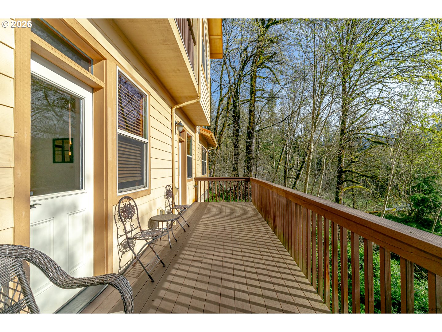 64636 Mc Intyre Road Rhododendron, OR 97049 - Photo 39 of 48 a view of balcony with wooden floor