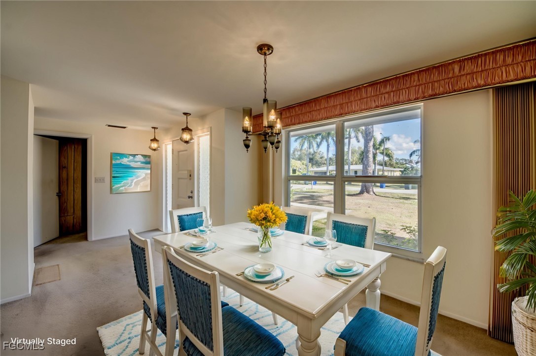 3728 Deleon Street Fort Myers, FL 33901 - Photo 9 of 50 a view of a dining room with furniture window and outside view