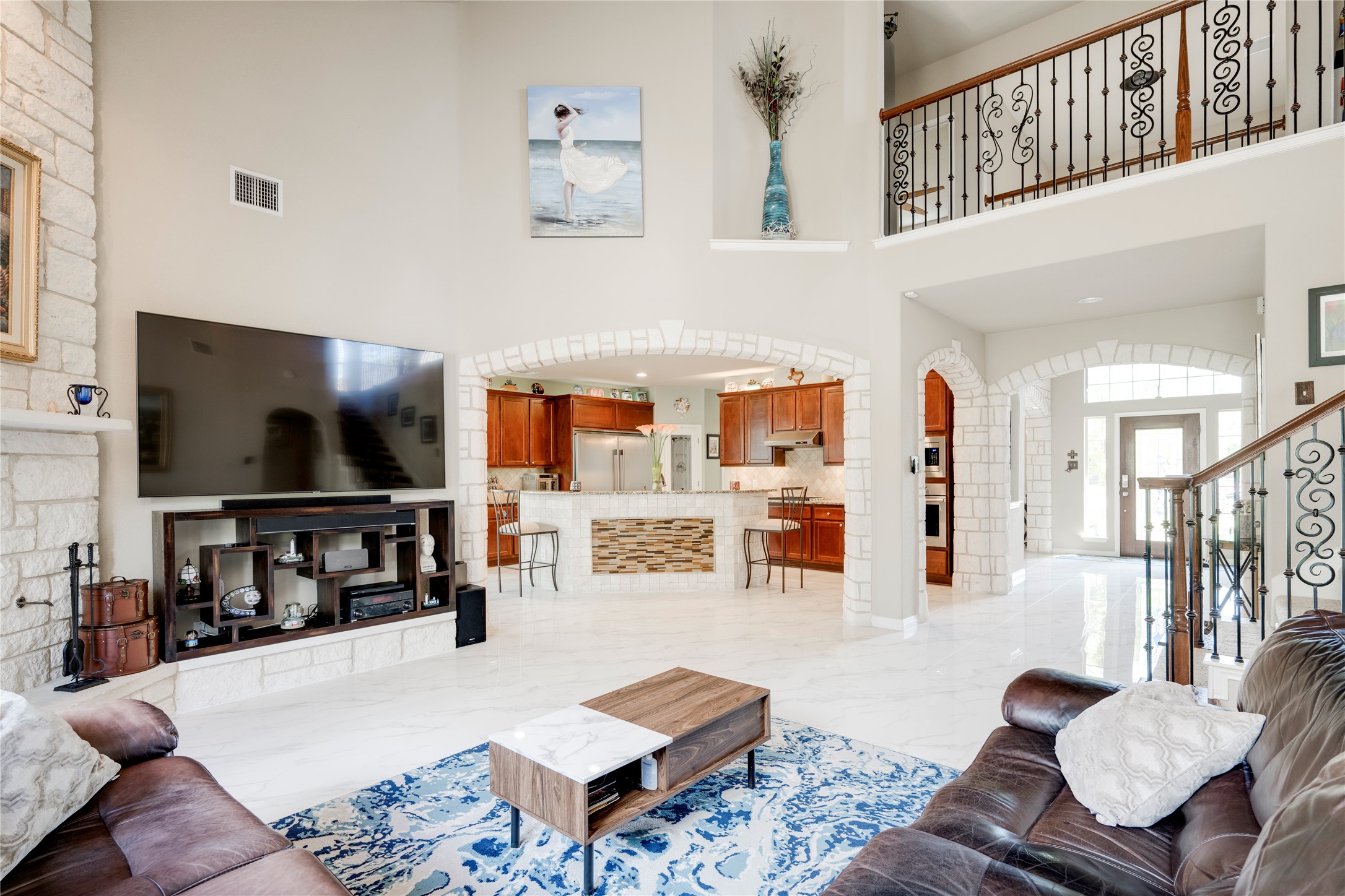 11332 Terrace Meadow Way Manor, TX 78653 - Photo 6 of 37 a living room with furniture and a flat screen tv