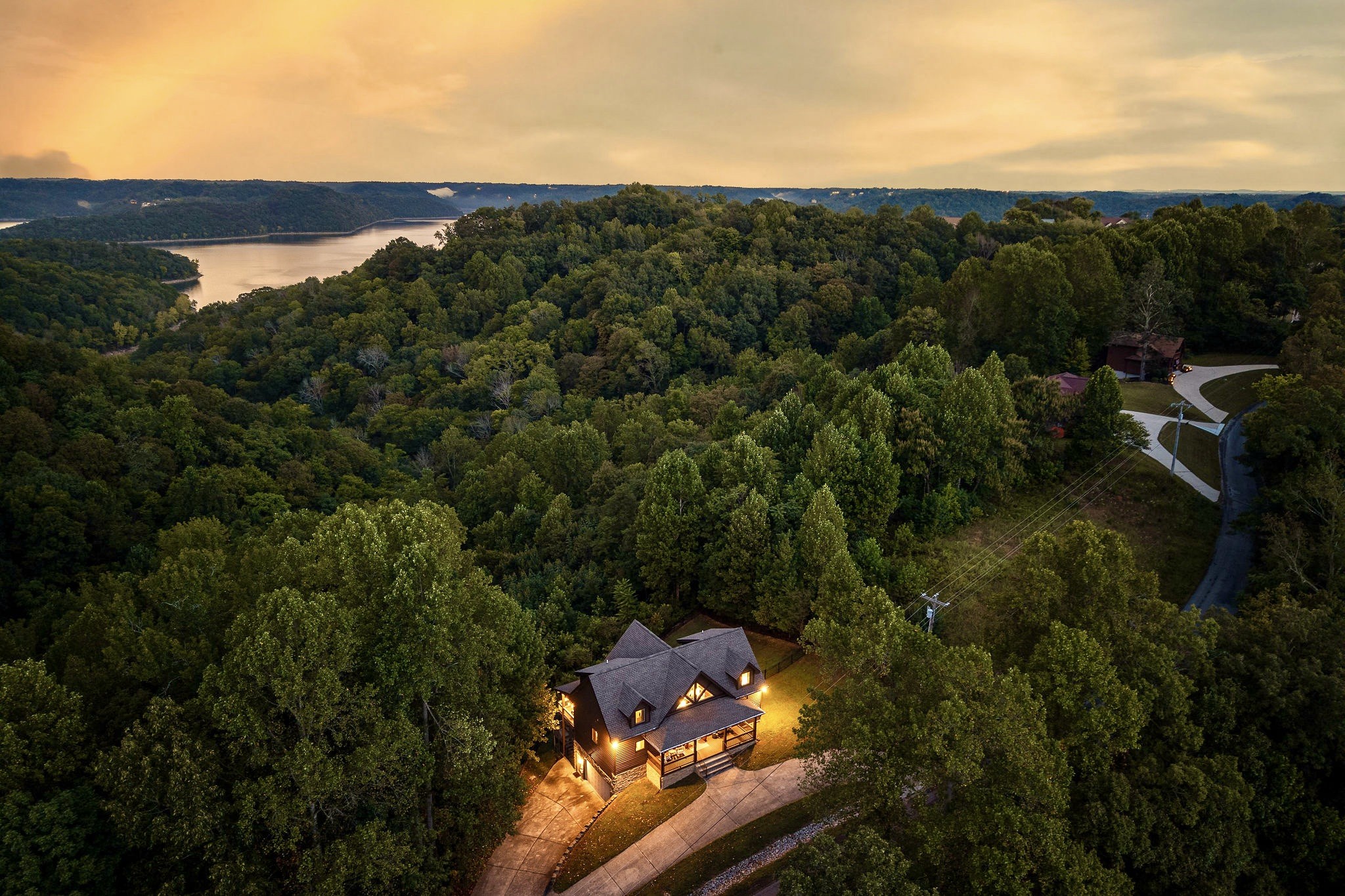 a view of a city with mountains in the background