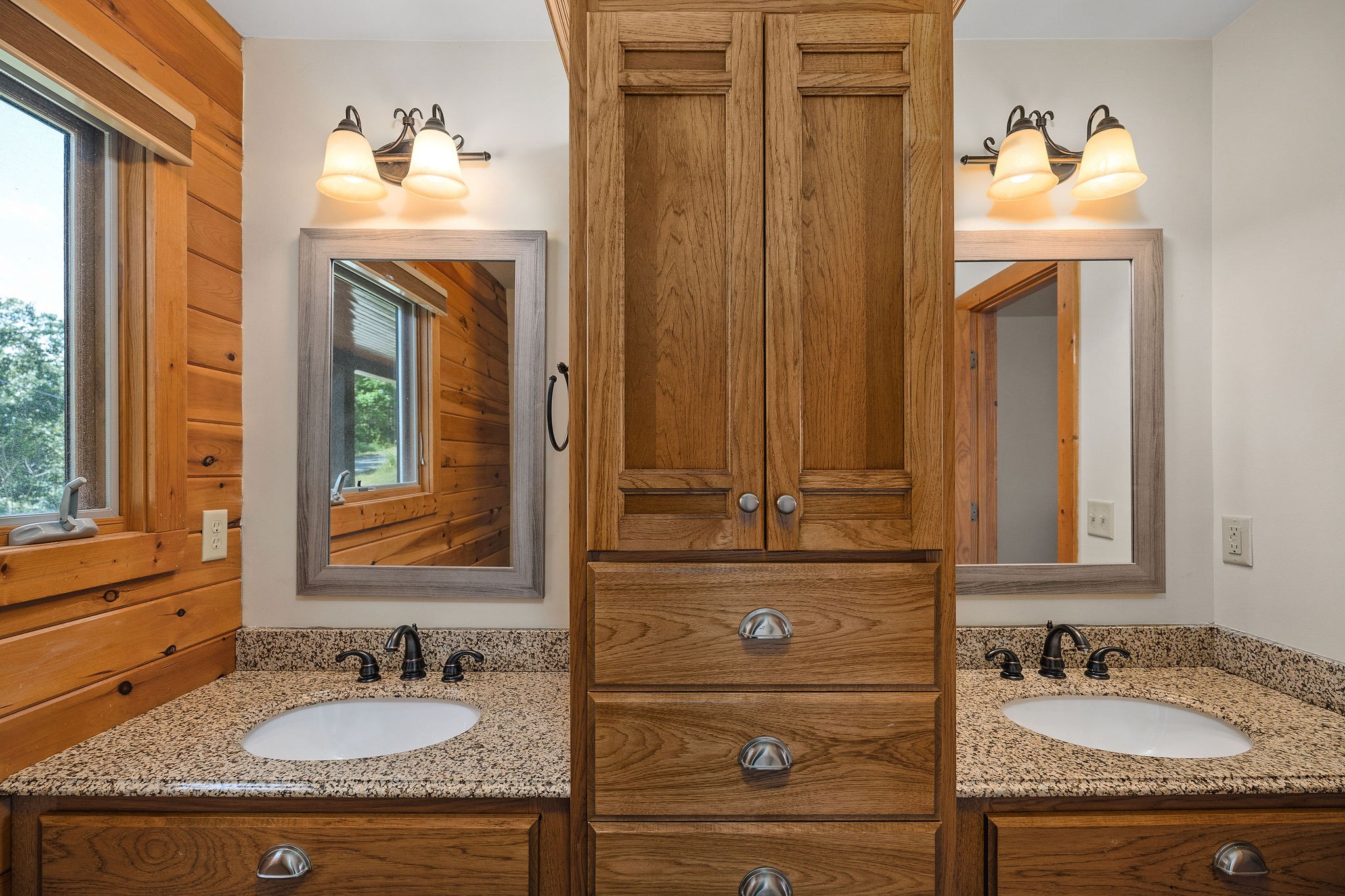 4415 Coconut Ridge Road Smithville, TN 37166 - Photo 26 of 52 a bathroom with a granite countertop sink and a mirror