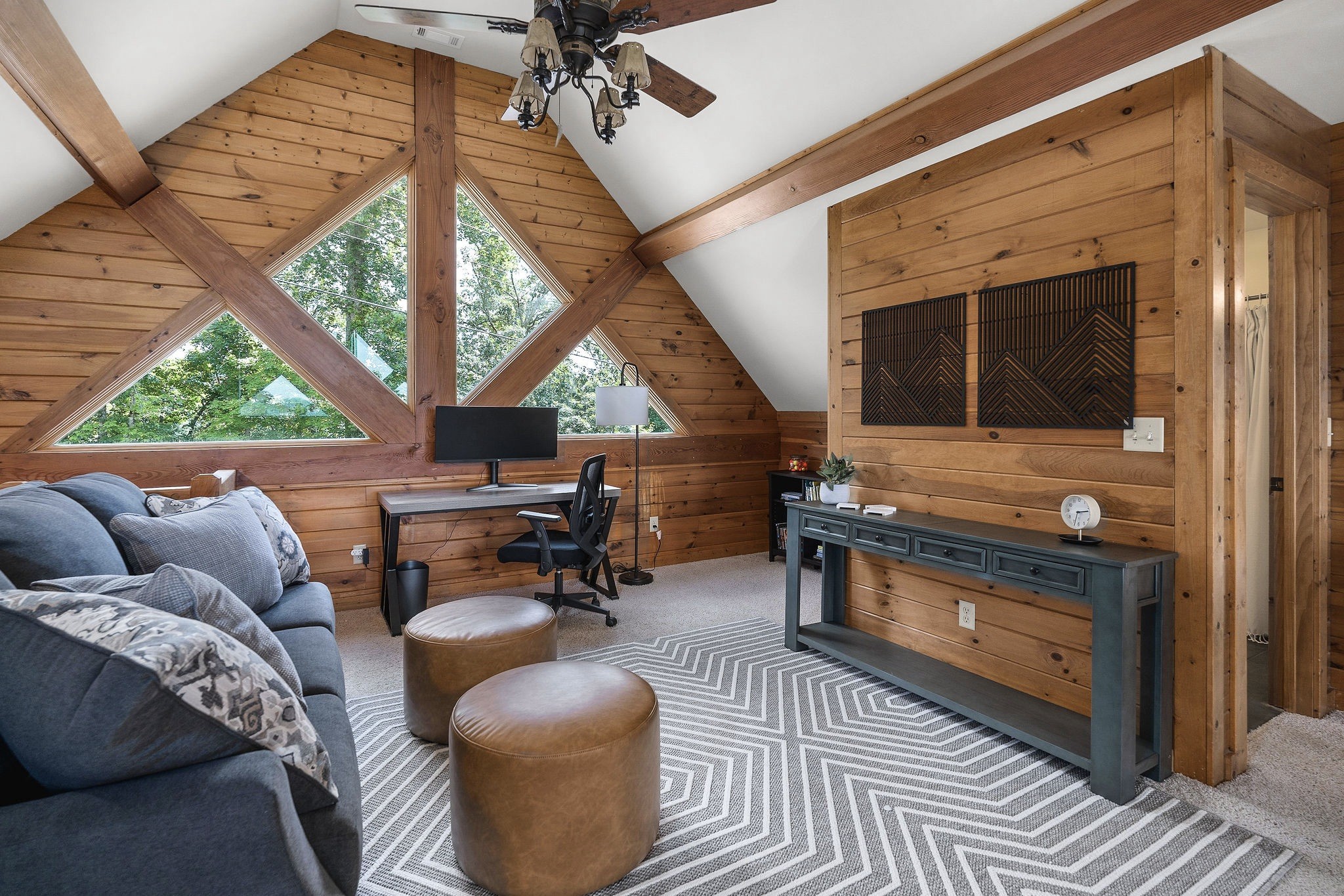 4415 Coconut Ridge Road Smithville, TN 37166 - Photo 31 of 52 a living room with furniture a window and a fireplace