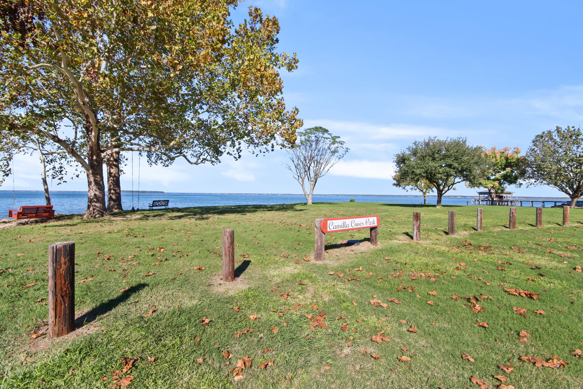 590 Cove Loop Coldspring, TX 77331 - Photo 34 of 36 a view of yard with swimming pool and green space