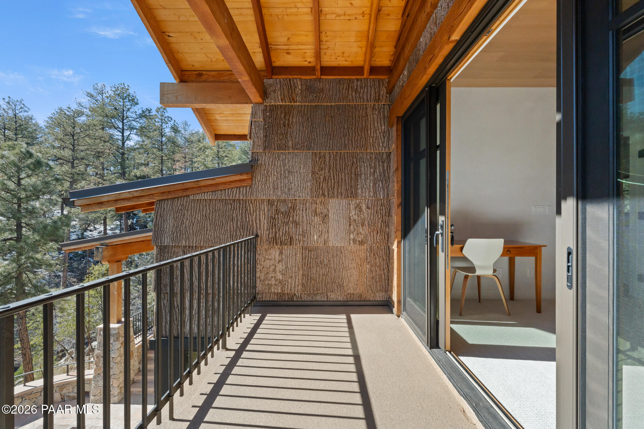1090 High Valley Ranch Road Prescott, AZ 86303 - Photo 42 of 65 a view of a balcony with wooden floor