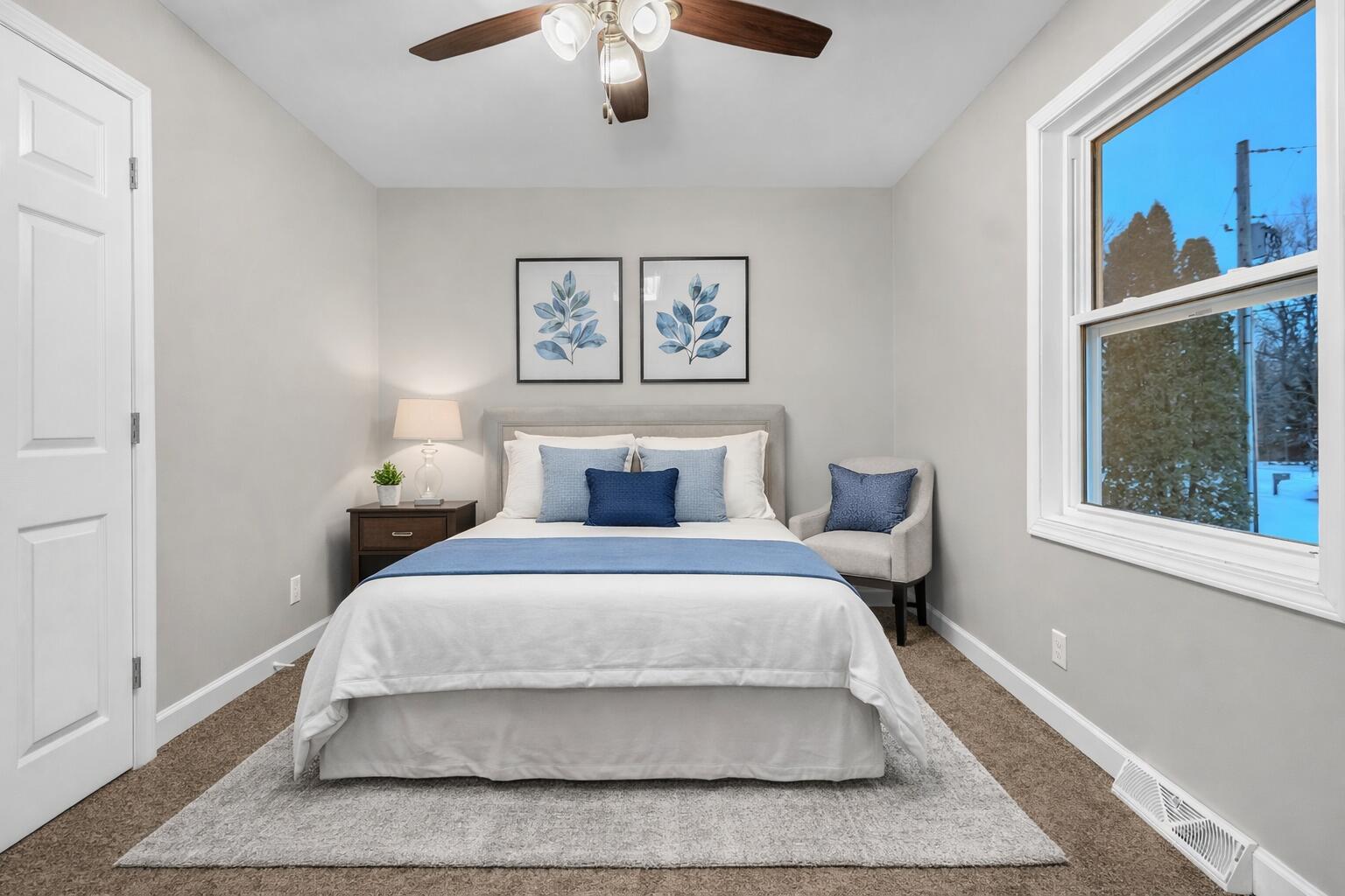 3902 North Explorer Lane Wheatfield, IN 46392 - Photo 14 of 34 a large white bed in a white room