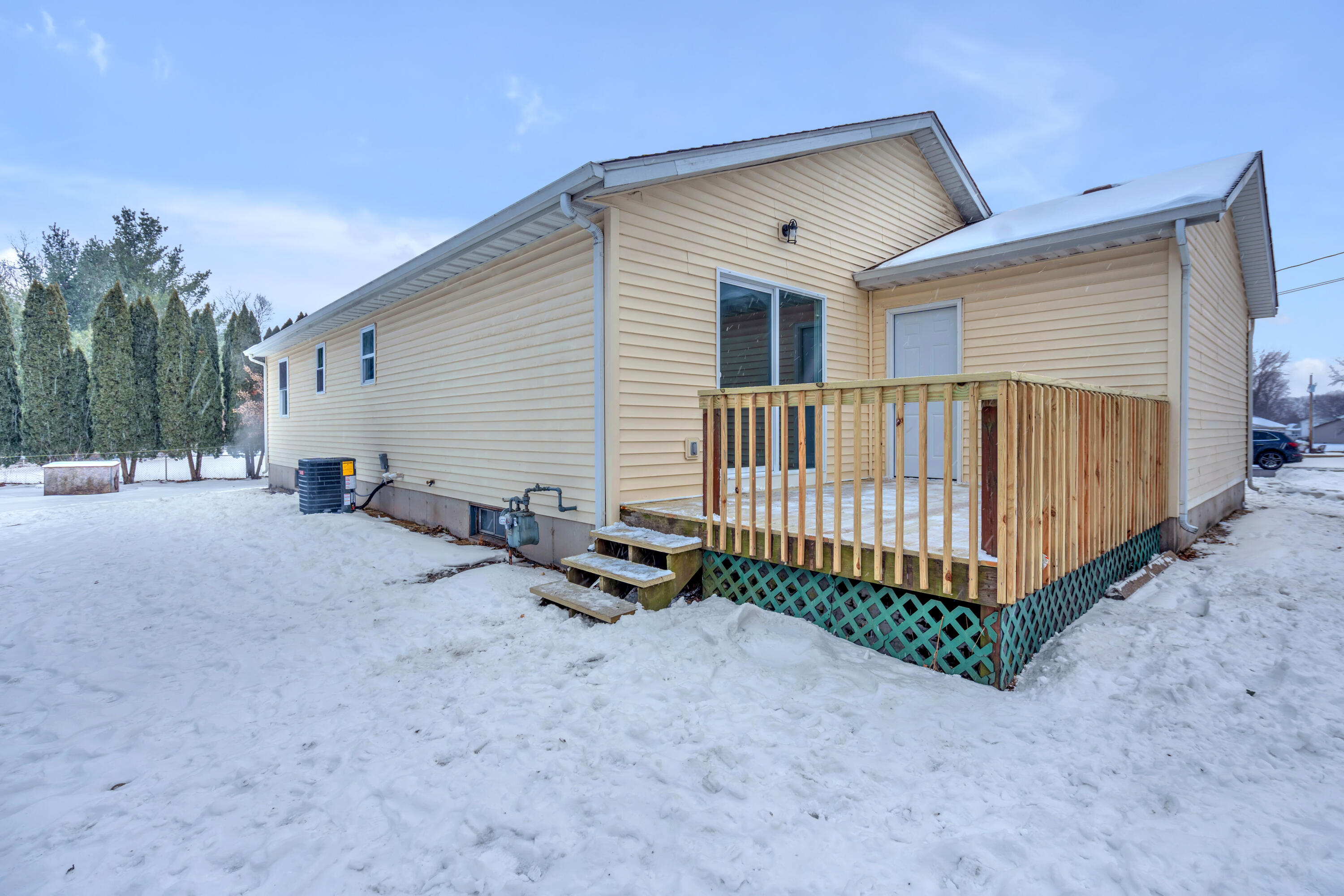 3902 North Explorer Lane Wheatfield, IN 46392 - Photo 27 of 34 a view of a porch with a yard