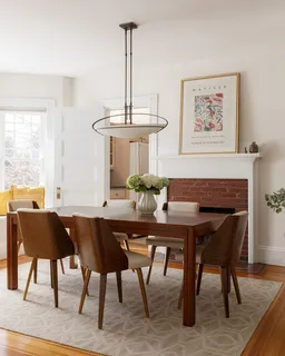 a living room with furniture rug and window