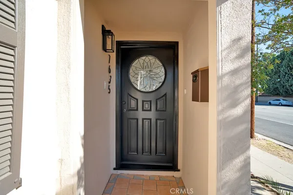 a view of a hallway with entryway