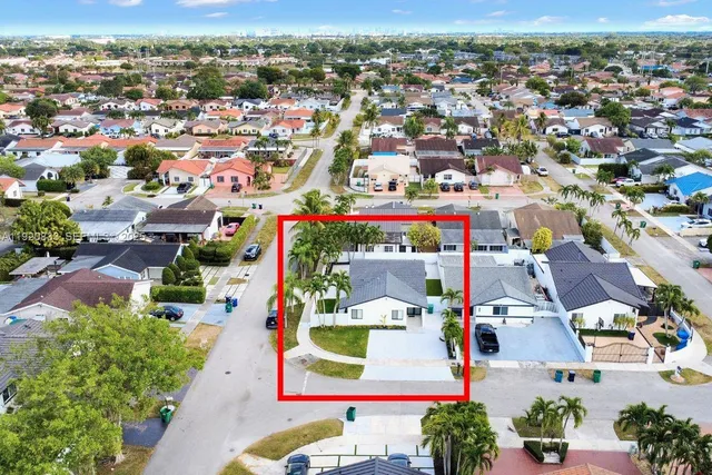 an aerial view of a city