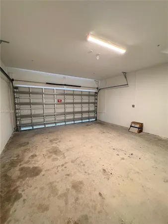 a view of a garage