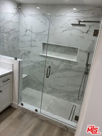 a view of a garden with a lake