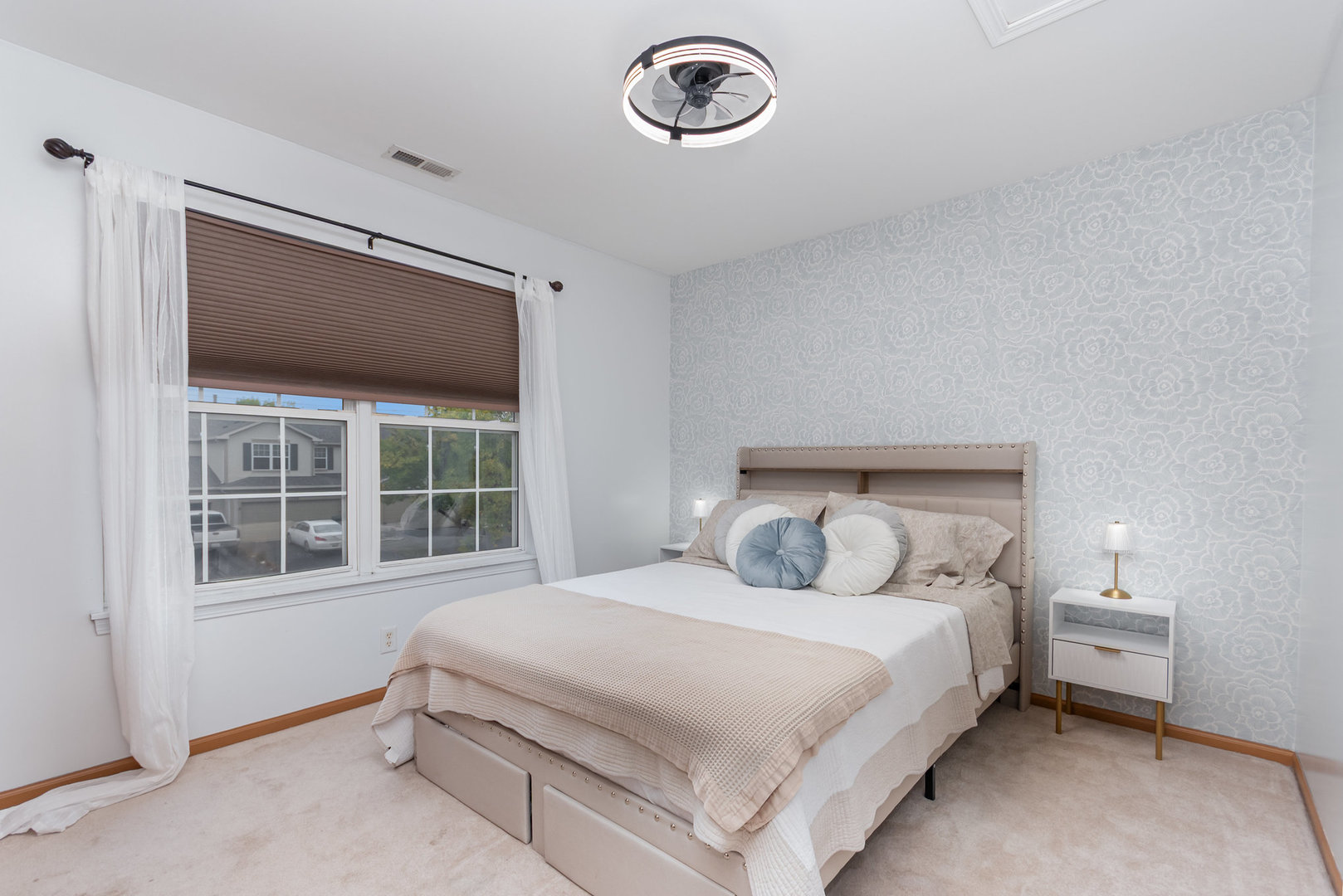 1796 South Wentworth Circle Romeoville, IL 60446 - Photo 12 of 21 a bedroom with a bed and a flat tv screen