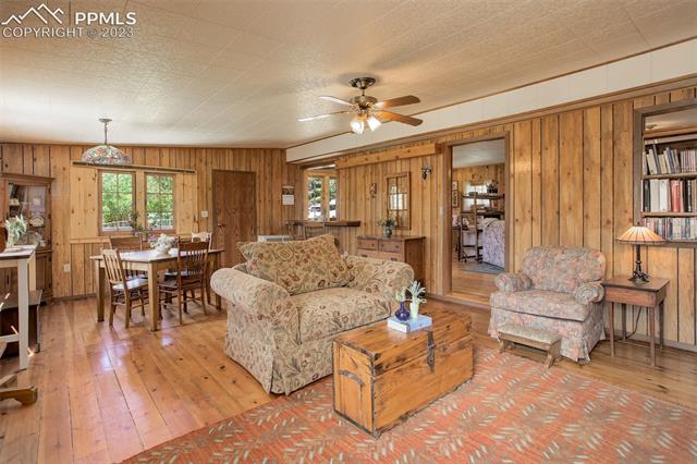 Pine floors throughout cabin