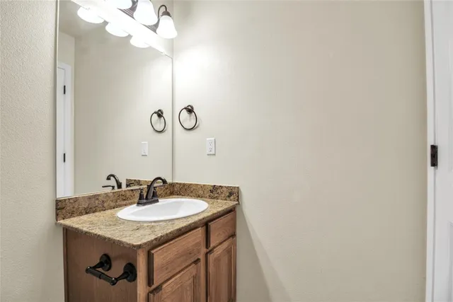 a view of a sink in a bathroom