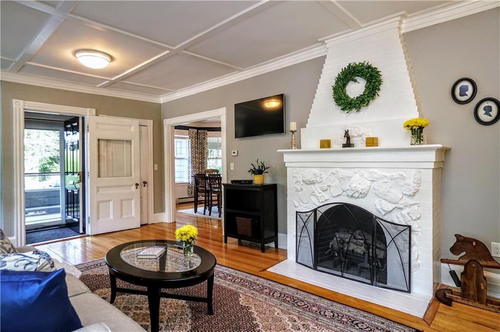 5 Ocean View Road Cape Elizabeth, ME 04107 - Photo 9 of 35 The fireplace is a work of art in...