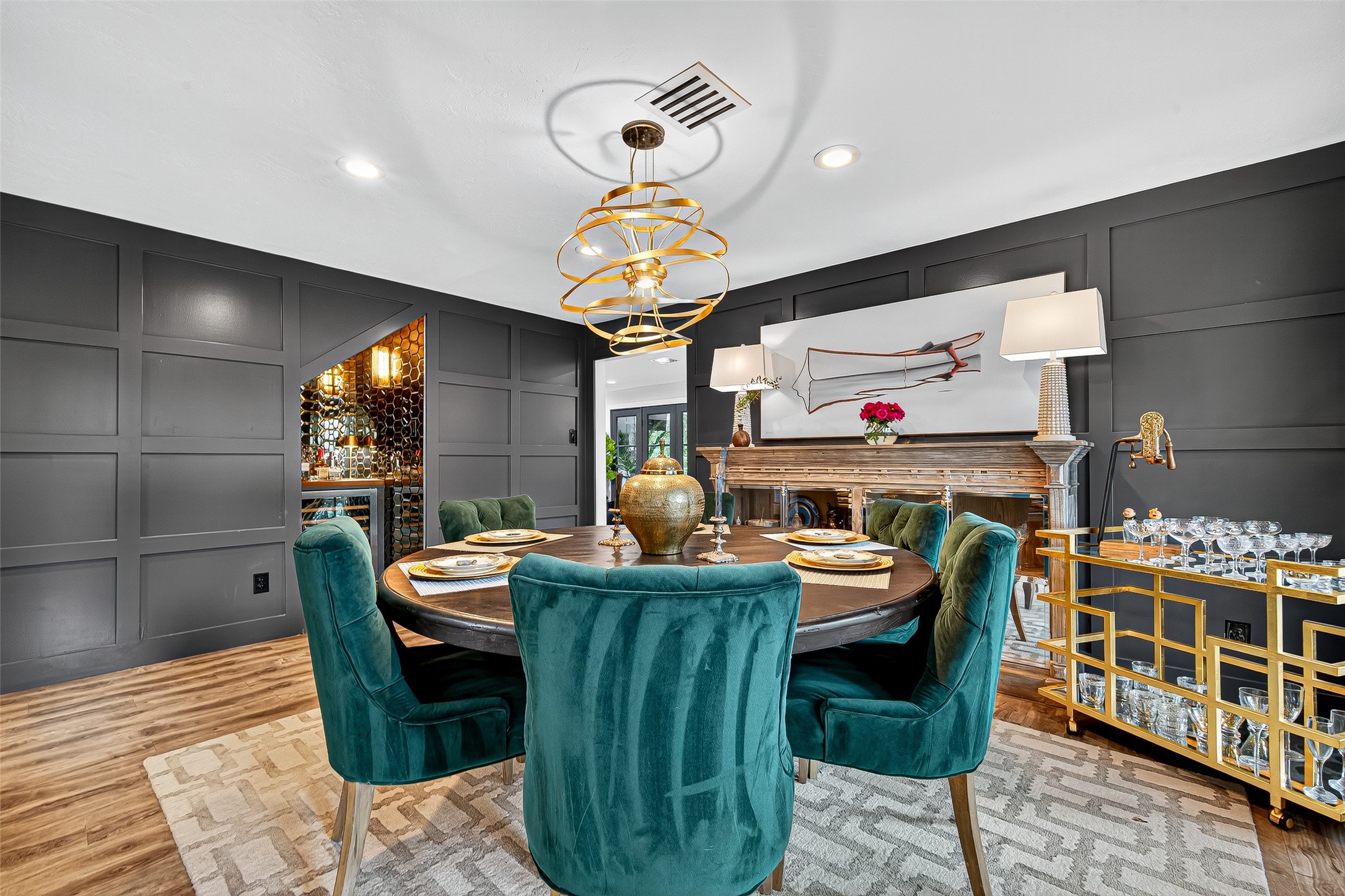 415 Ramblewood Road Houston, TX 77079 - Photo 5 of 49 Dining room - notice the bar in the back.
