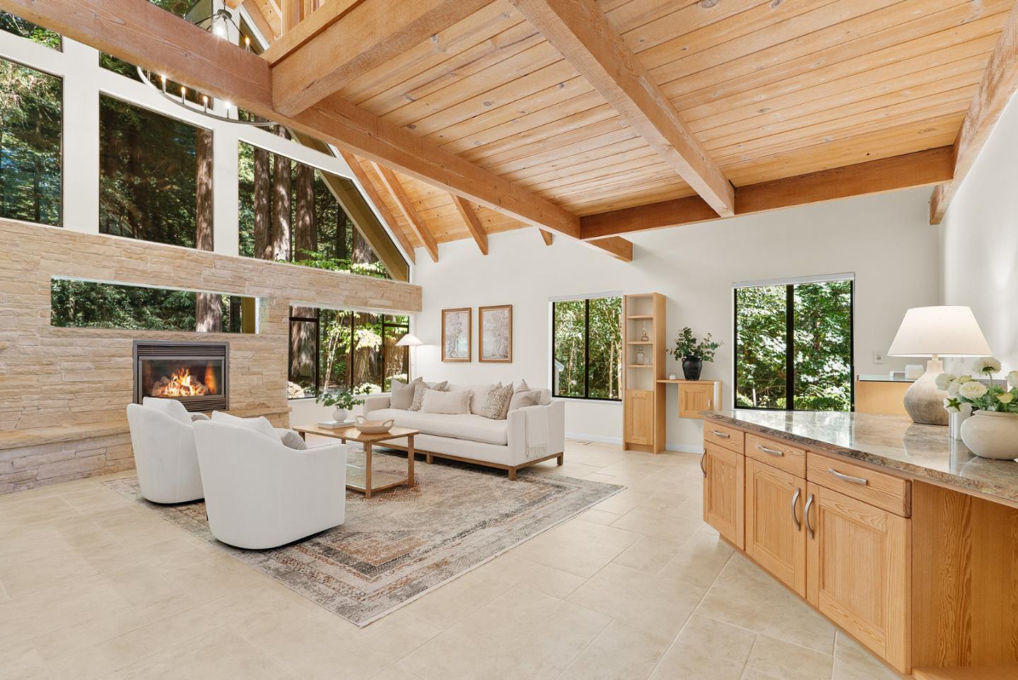 1695 Aptos Creek Road Aptos, CA 95003 - Photo 11 of 76 a living room with furniture and a large window