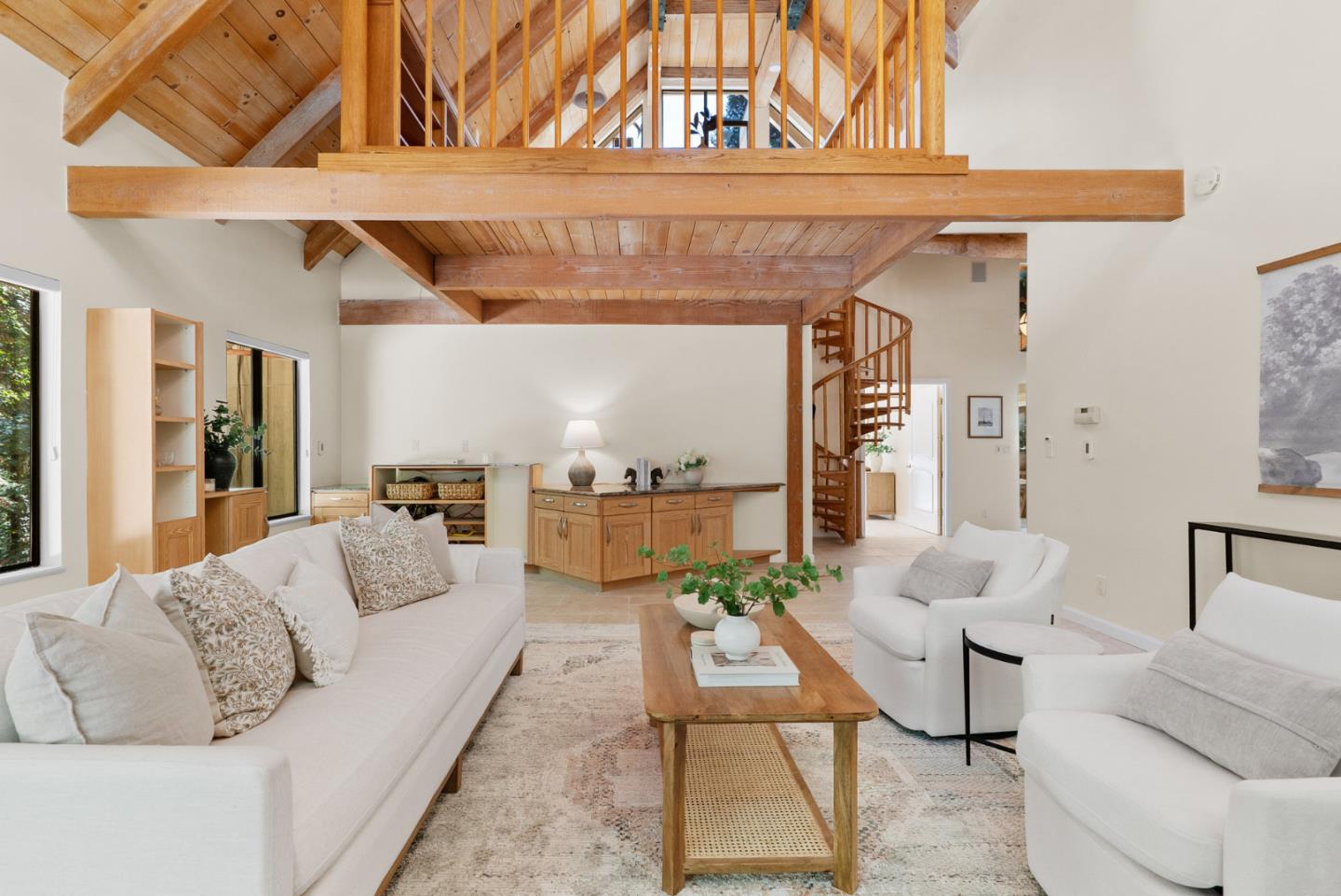 1695 Aptos Creek Road Aptos, CA 95003 - Photo 13 of 76 a living room with furniture and wooden floor