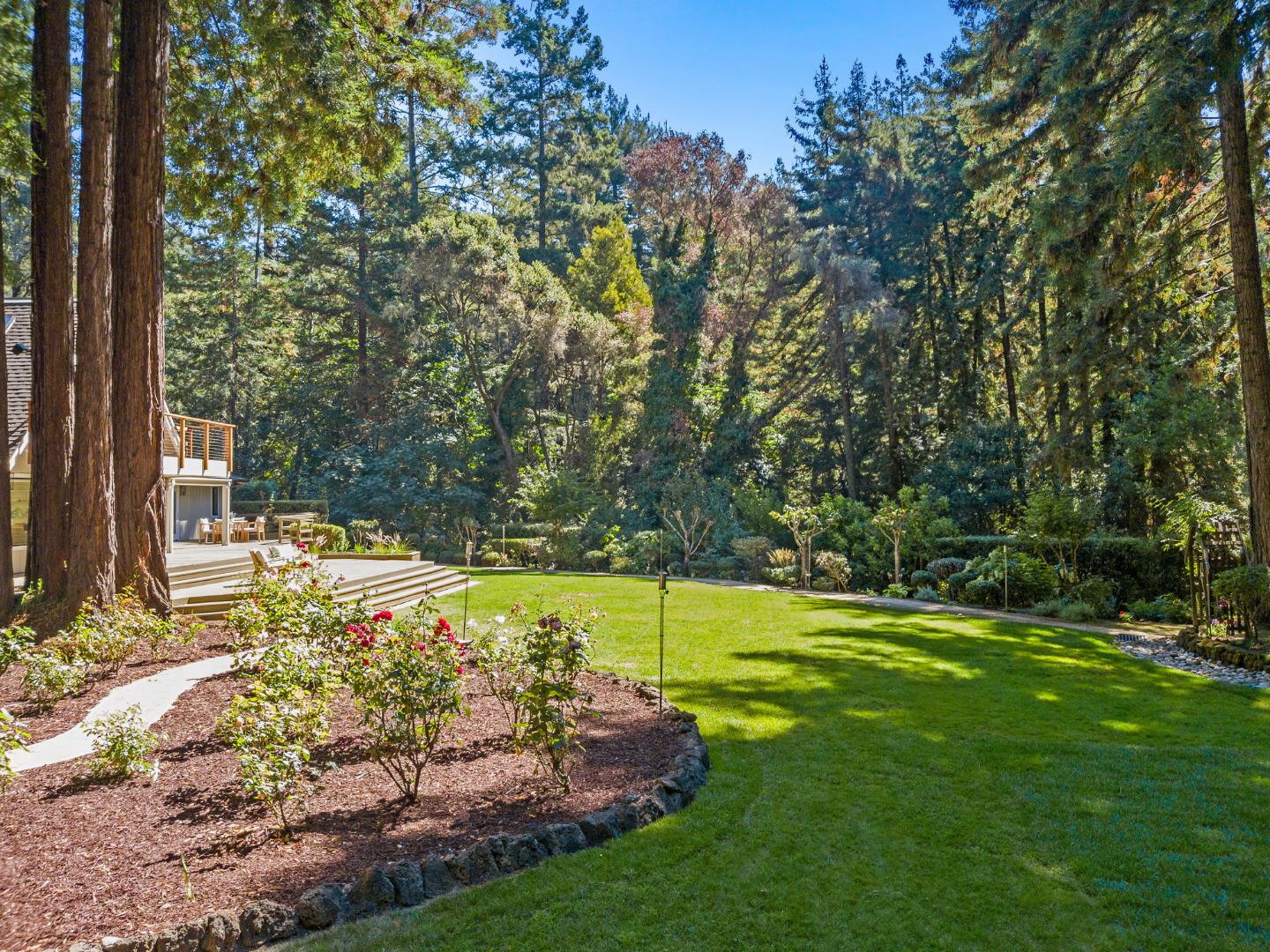 1695 Aptos Creek Road Aptos, CA 95003 - Photo 27 of 76 a view of a backyard with large trees