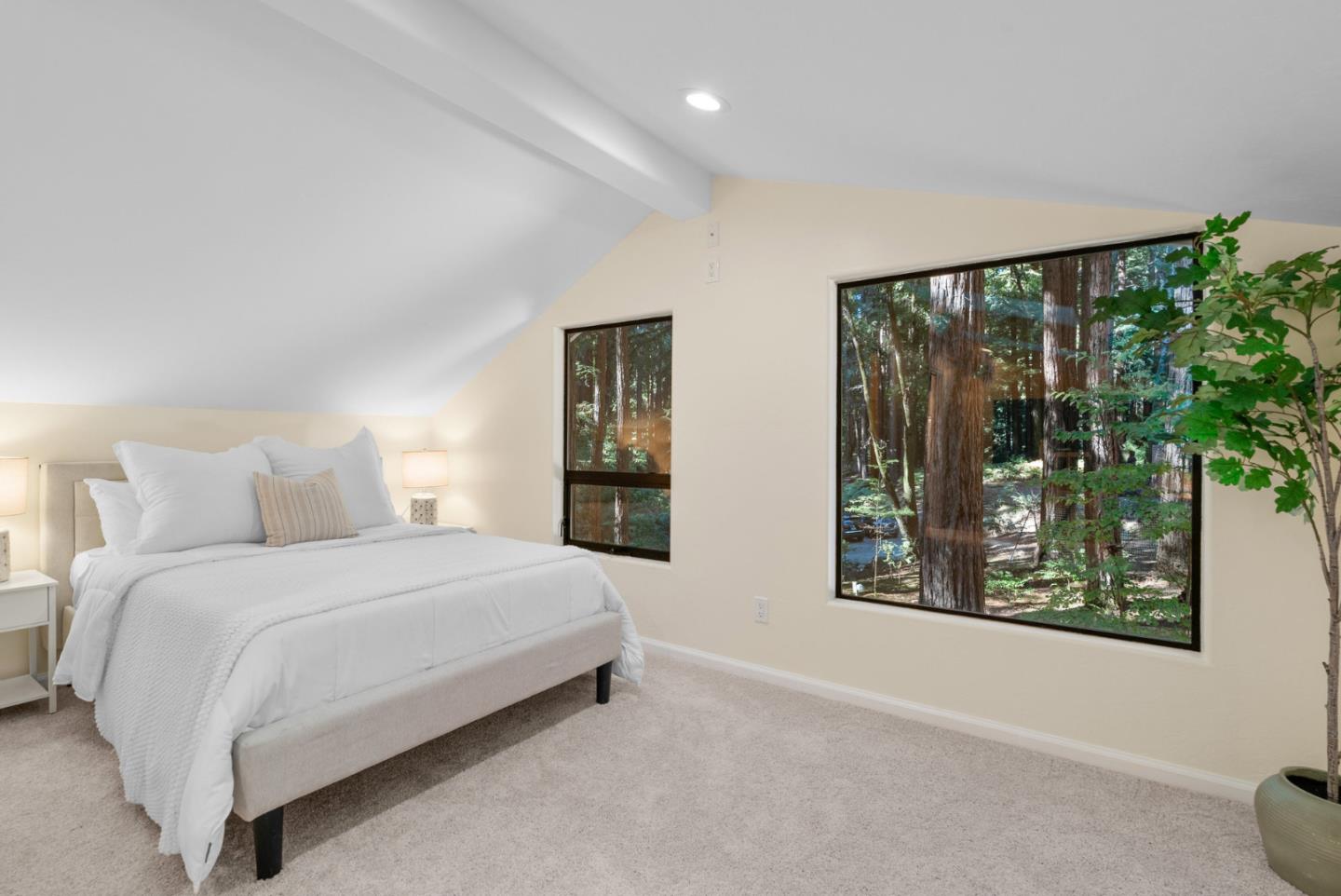 1695 Aptos Creek Road Aptos, CA 95003 - Photo 55 of 76 a bedroom with a large bed and a window