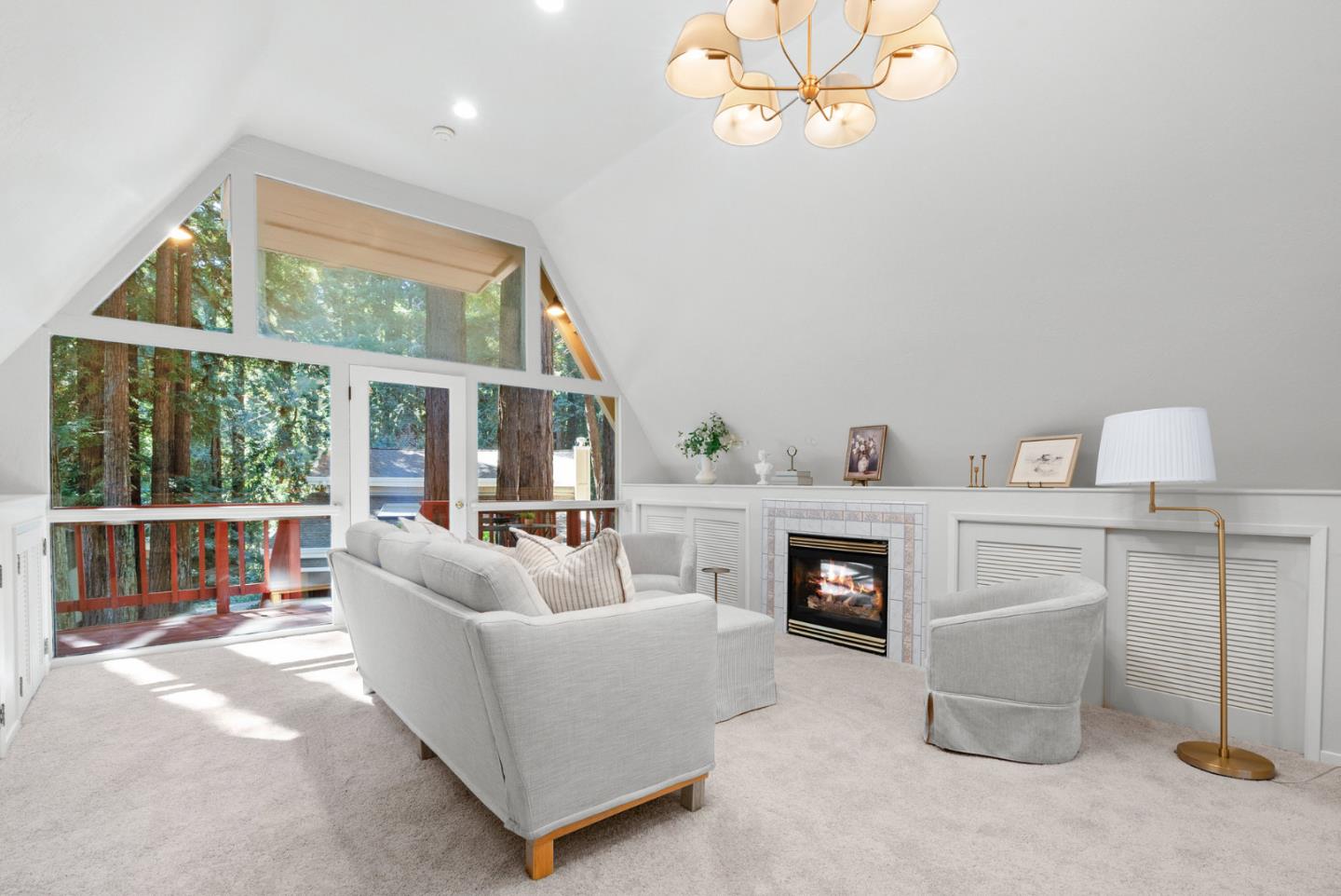 1695 Aptos Creek Road Aptos, CA 95003 - Photo 61 of 76 a living room with furniture and a fireplace