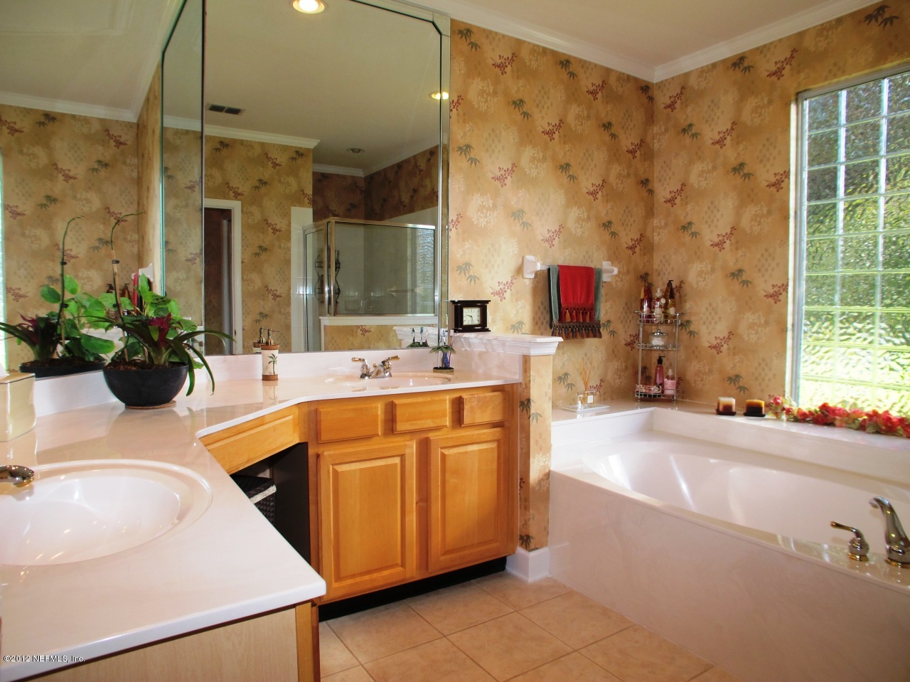 1645 Margarets Walk Road Fleming Island, FL 32003 - Photo 16 of 42 a bathroom with a tub sink and mirror