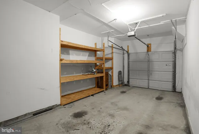 a view of a room with storage