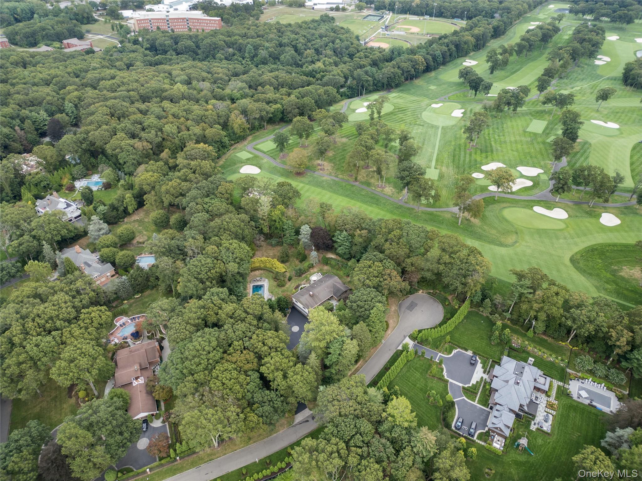 55 Rolling Hill Lane Old Westbury, NY 11568 - Photo 44 of 48 Aerial view of property's location featuring a golf course