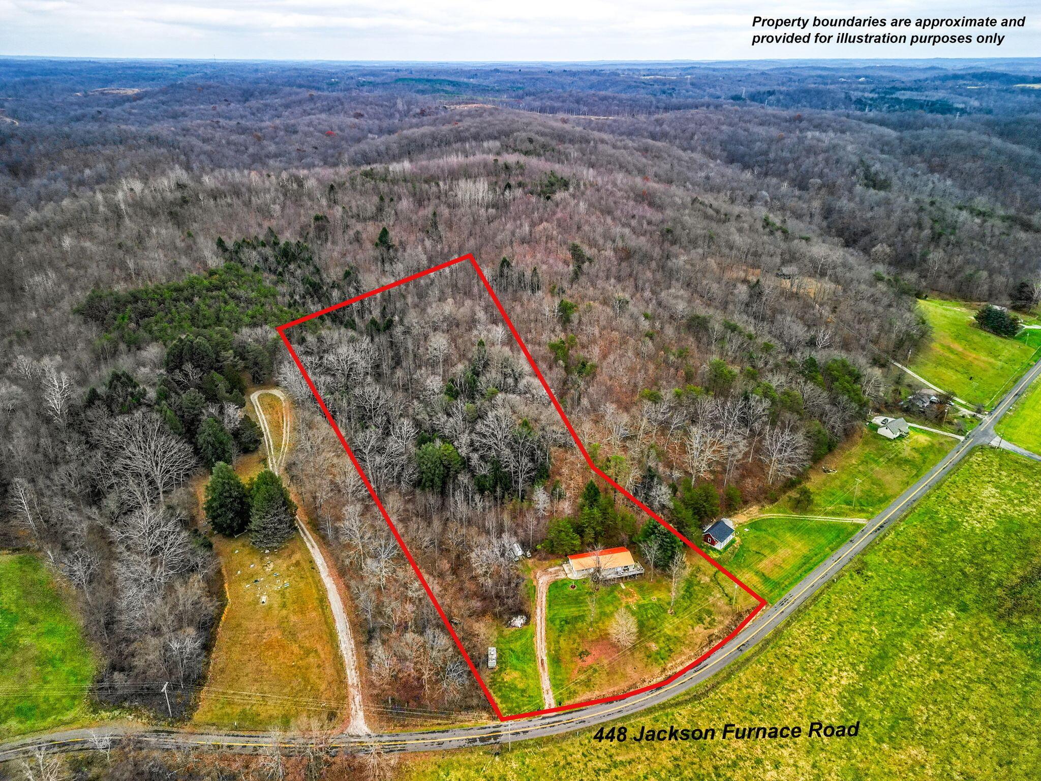 448 Jackson Furnace Road Oak Hill, OH 45656 - Photo 2 of 33 2. Aerial with lines
