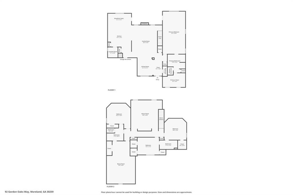 92 Gordon Oaks Way Moreland, GA 30259 - Photo 52 of 54 a picture of floor plan