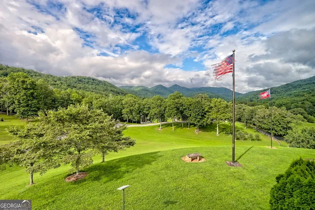 a view of a porch with furniture