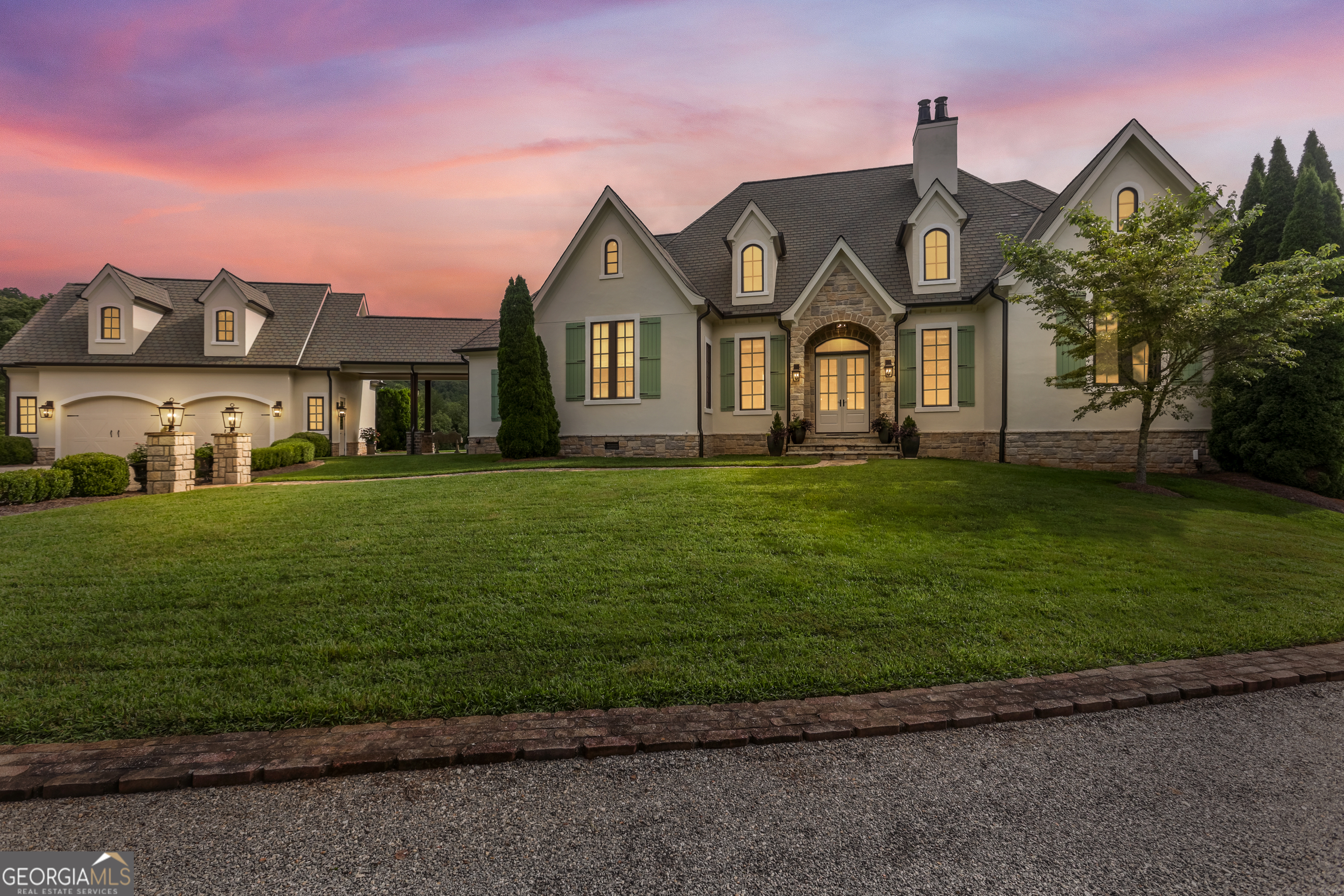 3662 Blue Ridge Gap Road Clayton, GA 30525 - Photo 65 of 69 a view of a big house with a big yard and large trees