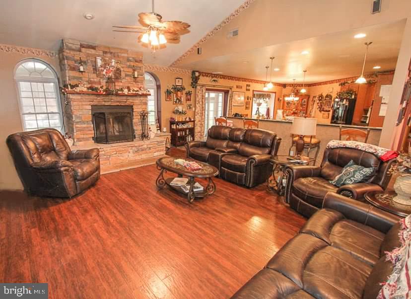 6 Furnace Run Road Boyertown, PA 19512 - Photo 17 of 54 Living Room with Stone wood burning fireplace.