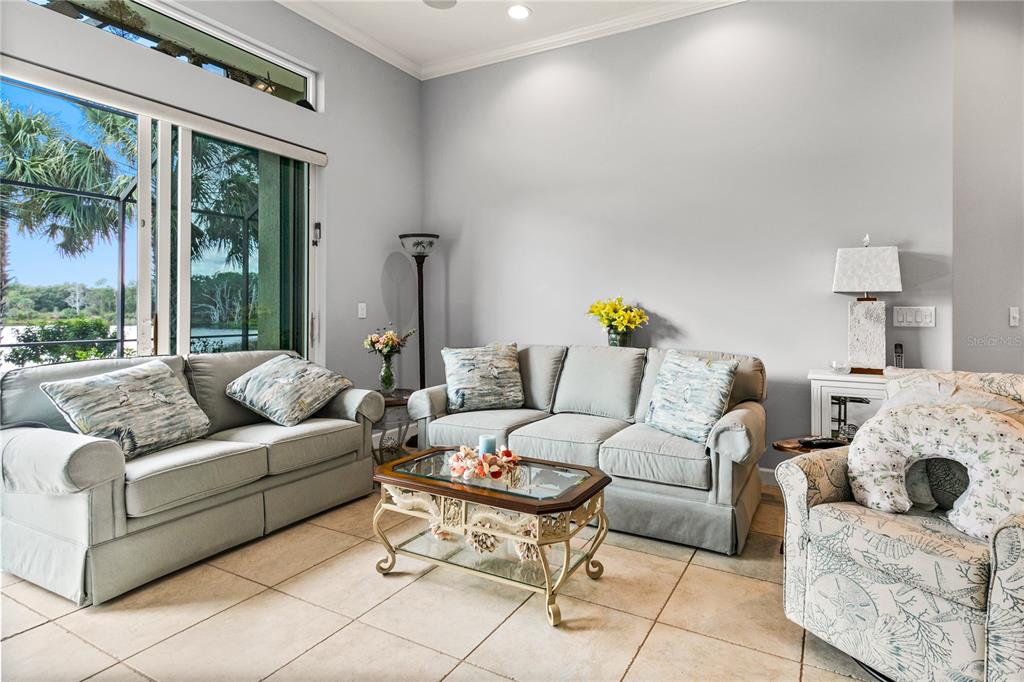 8065 Bridgeport Bay Circle Mount Dora, FL 32757 - Photo 17 of 60 a living room with furniture and a large window