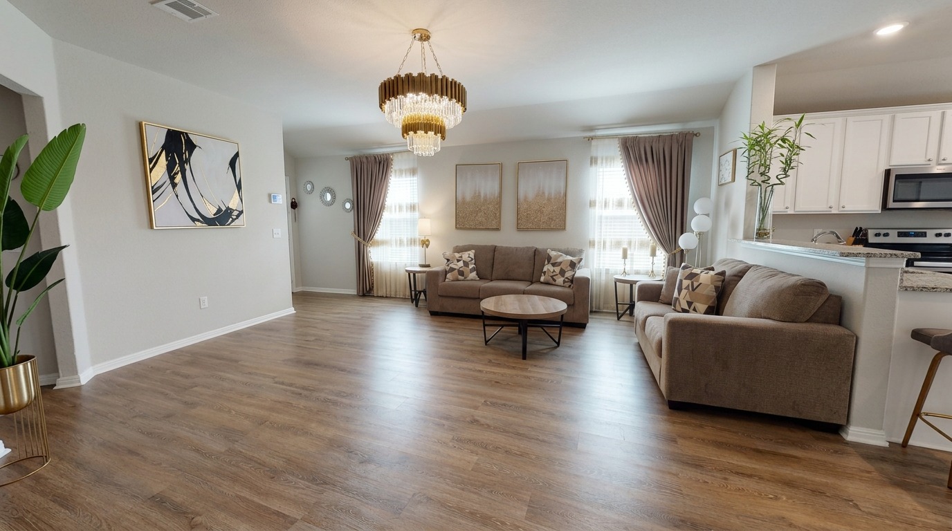 425 Shiner Lane Georgetown, TX 78626 - Photo 5 of 19 a living room with furniture and a flat screen tv