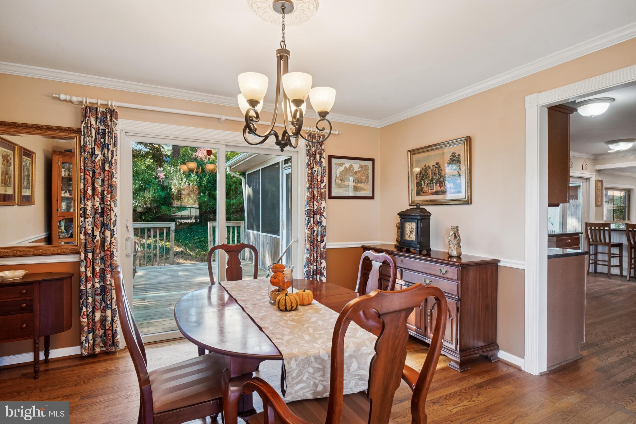 10408 Windfall Court Damascus, MD 20872 - Photo 15 of 38 a view of a dining room with furniture wooden floor and chandelier