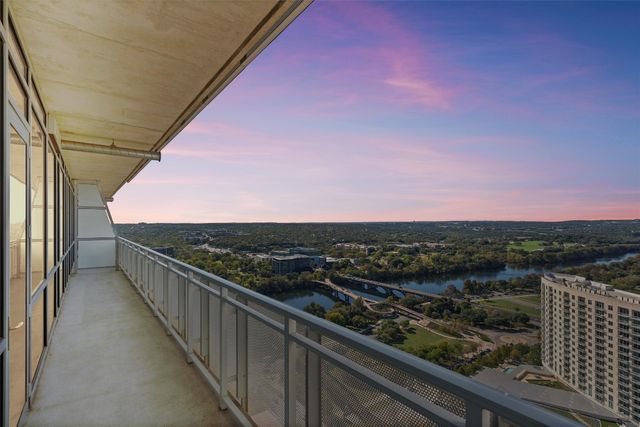 a view of balcony with city view