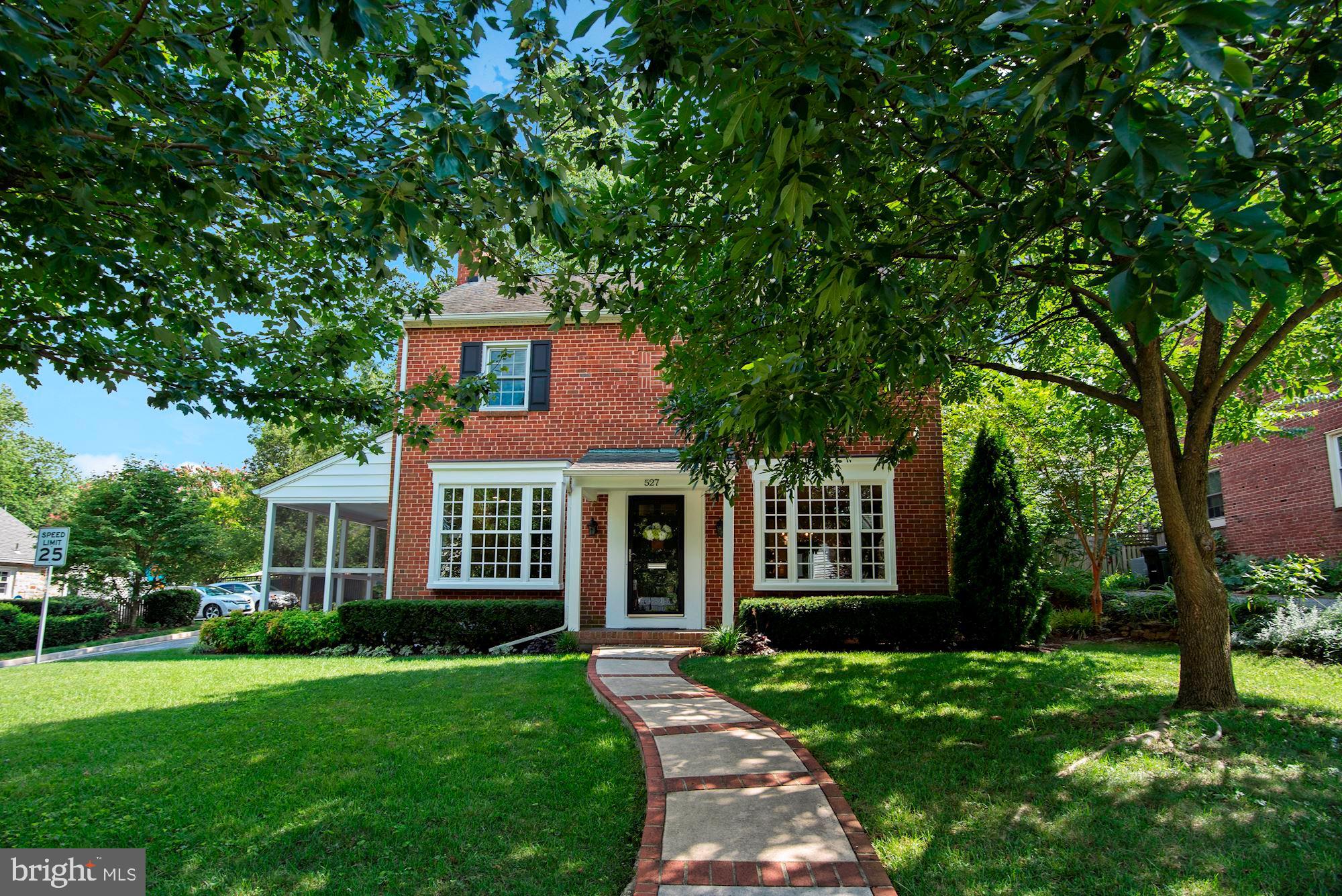 527 Yarmouth Road Towson, MD 21286 - Photo 2 of 61 Front yard with front walk that has inlaid brick t