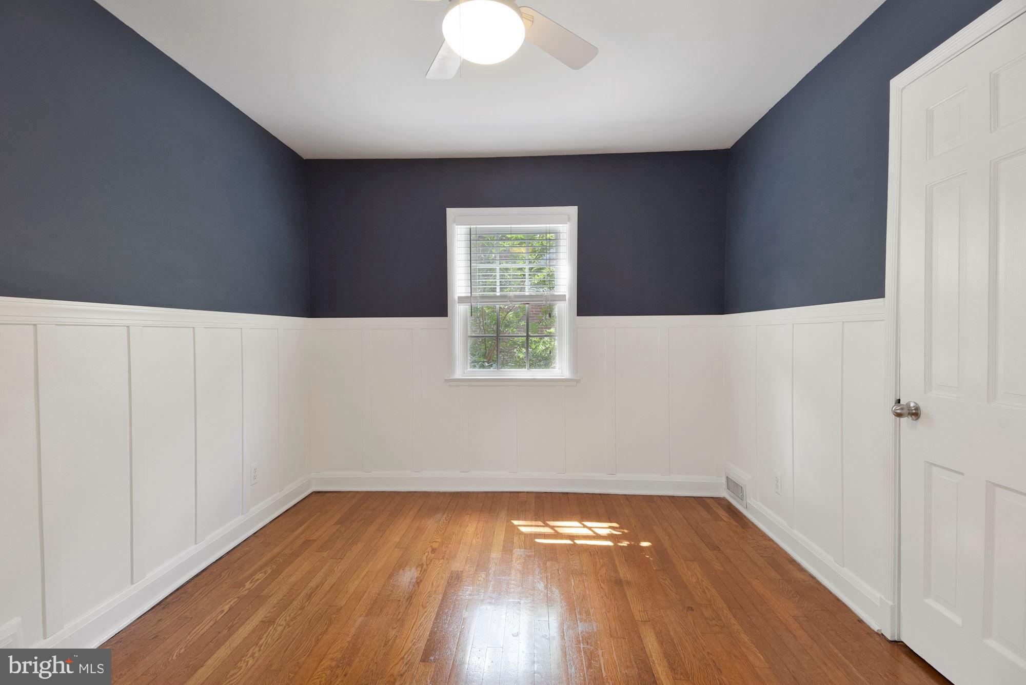 527 Yarmouth Road Towson, MD 21286 - Photo 42 of 61 Bedroom 3 with ceiling fan and hardwood flo