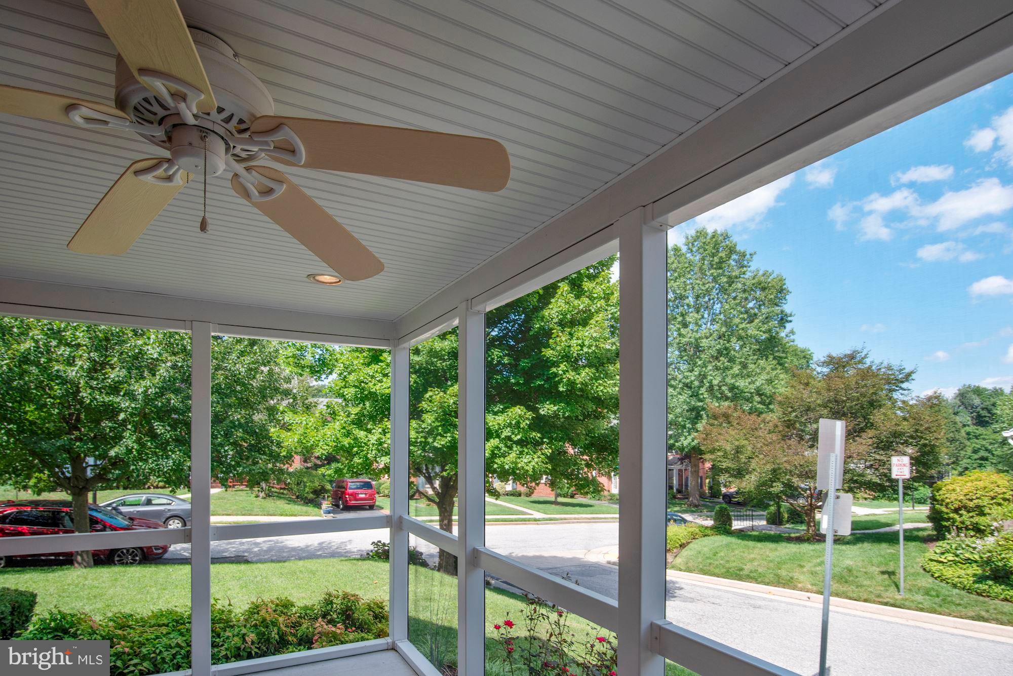 527 Yarmouth Road Towson, MD 21286 - Photo 8 of 61 Screened in porch with fan and recessed lighting
